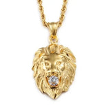 Lion Head Domineering Necklace Hip Hop Street Pendant Jewelry