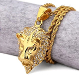 Lion Head Domineering Necklace Hip Hop Street Pendant Jewelry