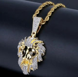 Lion Head Domineering Necklace Hip Hop Street Pendant Jewelry