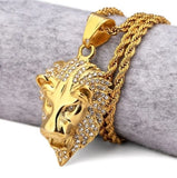 Lion Head Domineering Necklace Hip Hop Street Pendant Jewelry