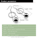 Geometric 925 Sterling Silver Earrings, Allergy-Free Drop Earrings for Women