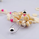 Geometric 925 Sterling Silver Earrings, Allergy-Free Drop Earrings for Women