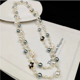 Women's Vintage Beaded Long Necklace Pearl Chain Jewelry Gift