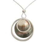 Long Necklace Large Shell Circle Alloy Pendant Vintage Jewelry