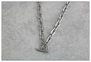 Square OT Buckle Stainless Steel Necklace