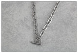 Square OT Buckle Stainless Steel Necklace