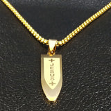 Stainless Steel Jesus Bullet Necklace for Men N1164S02