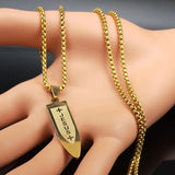Stainless Steel Jesus Bullet Necklace for Men N1164S02