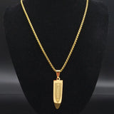 Stainless Steel Jesus Bullet Necklace for Men N1164S02