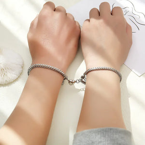 Love Couple Bracelet 3 4 MM Cuban Chain Metal Bracelet Couple Jewelry Gift