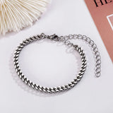 Love Couple Bracelet 3 4 MM Cuban Chain Metal Bracelet Couple Jewelry Gift