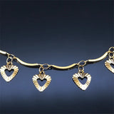 Love Heart Anklet Stainless Steel Summer Beach Charm Anklets Bracelet