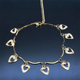 Love Heart Anklet Stainless Steel Summer Beach Charm Anklets Bracelet