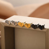 Love Heart Earrings Stainless Steel Piercing Ear Studs Women Jewelry