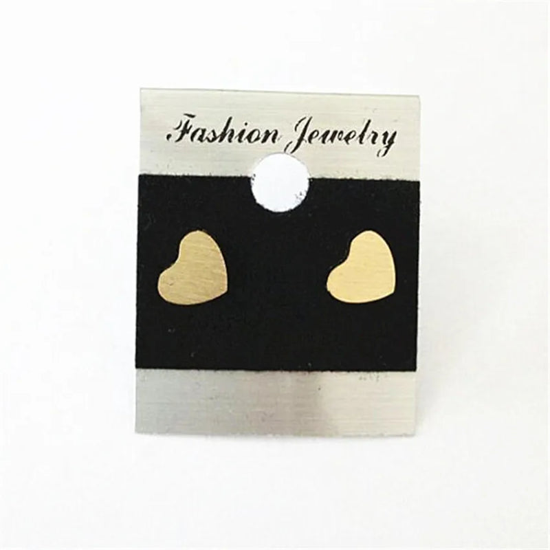 Love Heart Earrings Stainless Steel Piercing Ear Studs Women Jewelry