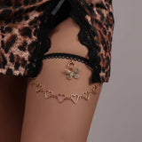 Butterfly Leg Chain Body Jewelry Silver Thigh Chain