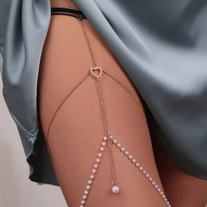Butterfly Leg Chain Body Jewelry Silver Thigh Chain