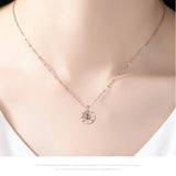 Love's Vow Pendant Necklace 925 Silver 100 Language Love Lady Girl Gift