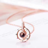 Love's Vow Pendant Necklace 925 Silver 100 Language Love Lady Girl Gift