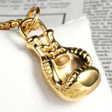 Boxing Glove Chain Stainless Steel Pendant Mens Boys