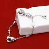 Coco Cat 925 Sterling Silver Anklets For Women