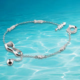 Coco Cat 925 Sterling Silver Anklets For Women