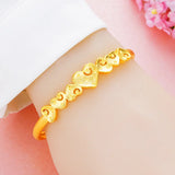 Lover Heat Open Bracelet with Plated Pendant