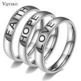 Lover Jewelry Couples Ring Faith Hope Love Wedding Rings