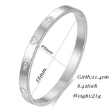 Heart Bracelet Bangle Cubic Zirconia Stainless Steel Women Jewelry