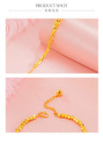 Lucky 24K Plated Charm Beads Bracelet Women / Girls Bracelet