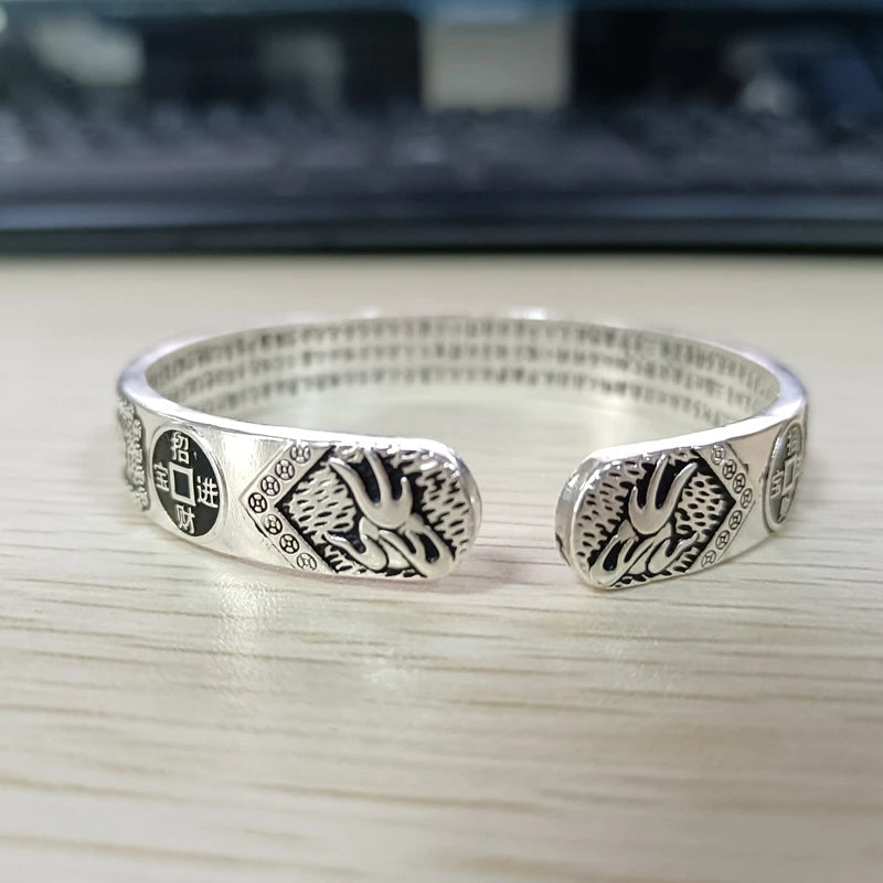 Retro Dragon Bangle Bracelet for Women Vintage Charm Friendship Gift