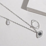 Turkey Zircon Evil Eye Pendant Necklace 925 Silver Rhinestone Choker