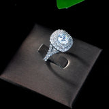 CZ Wedding Engagement Party Crown Big Round Stone Ring R-13