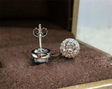925 Silver Small 5a Zircon Stud Earrings Christmas Jewelry
