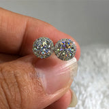 925 Silver Small 5a Zircon Stud Earrings Christmas Jewelry