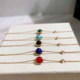 Malachite Red Agate Bead Charms Bracelet High Rose Fine Jewelry