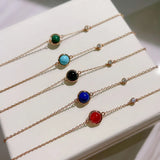 Malachite Red Agate Bead Charms Bracelet High Rose Fine Jewelry