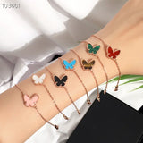 Red Colors Butterfly Wedding Party Bracelet Jewelry