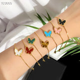Red Colors Butterfly Wedding Party Bracelet Jewelry