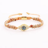 Evil Eye Charm Macrame Friendship Bracelet Women Man Jewelry