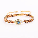 Evil Eye Charm Macrame Friendship Bracelet Women Man Jewelry