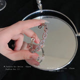 Cubic Zirconia Chain Link Cuff Bracelet