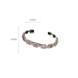 Cubic Zirconia Chain Link Cuff Bracelet