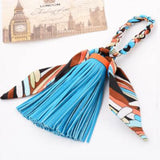 Charm Pendant Silk Tassel Keychain PU Leather Tassels Car Key Holder