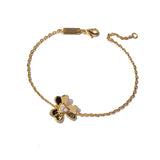 Clover Bracelets for Women Cubic Zirconia Floral Bangle Plating Classic Jewelry