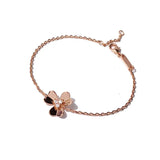 Clover Bracelets for Women Cubic Zirconia Floral Bangle Plating Classic Jewelry