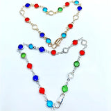 Colorful Crystal Bracelet Charm Jewelry Romantic Anniversary Gift Anklet