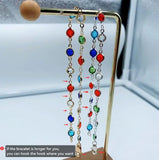 Colorful Crystal Bracelet Charm Jewelry Romantic Anniversary Gift Anklet