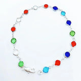 Colorful Crystal Bracelet Charm Jewelry Romantic Anniversary Gift Anklet