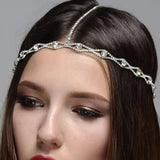 Crystal Bridal Forehead Chain Jewelry Hair for Women Indian Wedding Headdress